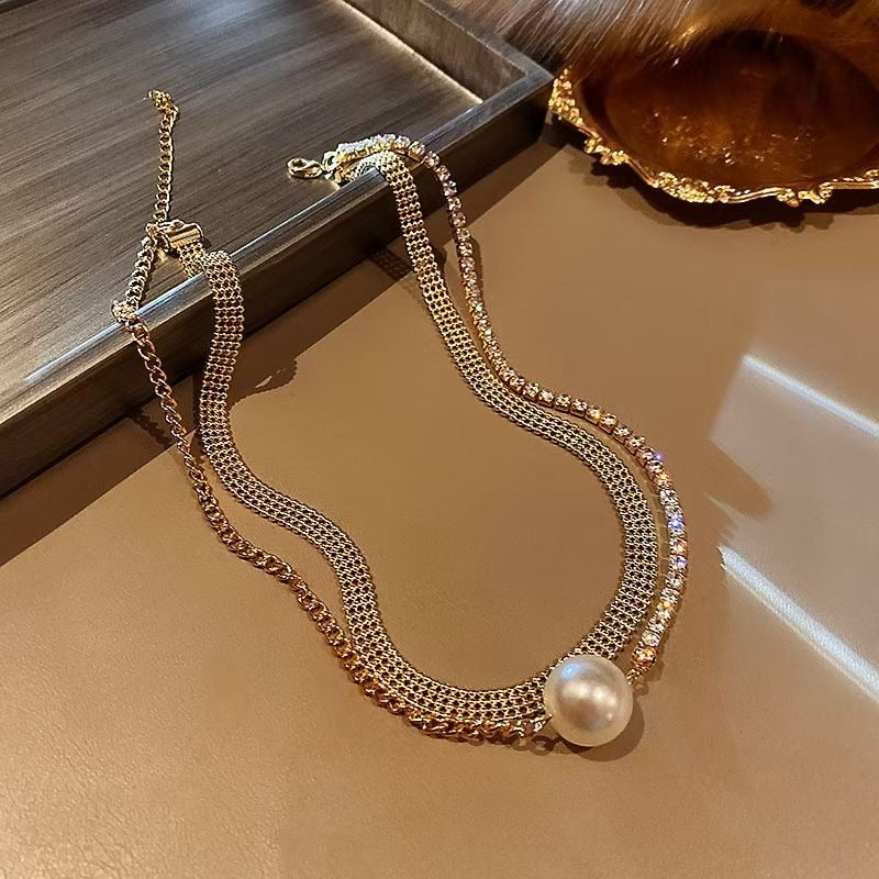 2021 Clavicle Chain Female  Design Gold Silver Color Necklaces French Romantic Style Chokers Prom Accessories