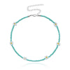 2021  Colorful Daisy Flowers Beaded Necklace Charm Statement Short Choker Necklace for Women Korea Summer Vacation Jewelry