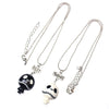 2022 Cute Black and White Skeleton Skull Pendant Necklace Friend Necklace Friendship Jewelry Gifts For kids Girls