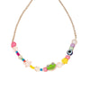 2021 Cute Heart Star Colorful Clavicle Chain Necklace For Women Girls Transparent Beaded Jewelry