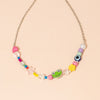 2021 Cute Heart Star Colorful Clavicle Chain Necklace For Women Girls Transparent Beaded Jewelry