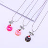 2022 Design Cartoon Food Doughnut Pendant Necklace 3Pcs BFF Friend Necklace Children&#39;s Birthday Friendship Gift Jewelry
