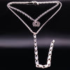 2022 Double Layer Mandala Stainless Steel Necklaces Women Jewelry Silver Color Choker Necklaces Jewelry Gift joyas N9103S02