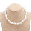 2021 Elegant Big White Artificial Pearl Necklace Clavicle Chain Necklace Ladies Wedding Jewelry Collar