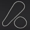 2021 1 Row Rhinestone Men's Hip Hop Necklace Rap Singer Necklace Ice Tennis Chain Necklace Shiny Women Necklace Gift