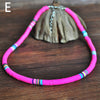 2021 6mm Soft Pottery Choker Necklace For Women Bohemian Adjustable Colorful Clay Collar Necklace Handmade Jewelry