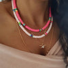 2021 6mm Soft Pottery Choker Necklace For Women Bohemian Adjustable Colorful Clay Collar Necklace Handmade Jewelry
