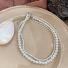 2021 Baroque Pearl Chain Necklace Women Collar Wedding Punk Toggle Clasp Circle Lariat Bead Choker Necklaces Jewelry