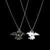 2021 Cartoon Necklace Black and White Night Evil Double Dragon Personality Hip Hop Couple Friends Gift Pendant
