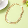 2021 Chain Choker Two Layers Necklaces Fishbone Airplane Shape Gold Color Necklace Flat Chain jewelry