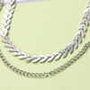 2021 Chain Choker Two Layers Necklaces Fishbone Airplane Shape Gold Color Necklace Flat Chain jewelry
