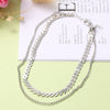 2021 Chain Choker Two Layers Necklaces Fishbone Airplane Shape Gold Color Necklace Flat Chain jewelry