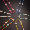 2021 Colorful Mini Beads Neck Choker Flowers Acrylic Necklaces for Women Girls Summer Bohemian Beach Jewelry