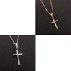 2021   Design Sense Asymmetric Cross Necklace European and American  Temperament Simple Pendant Clavicle Chain