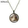 2022 Glass Cabochon guinea pig Kawaii Animal Pets Antique Retro Style Necklace Jewelry