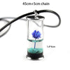 2021 Glass Wishing Bottle Pendant Handmade Resin Dry Lotus Time Drifting Bottle Luminous Pendant Necklace For Women