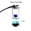 2021 Glass Wishing Bottle Pendant Handmade Resin Dry Lotus Time Drifting Bottle Luminous Pendant Necklace For Women