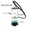 2021 Glass Wishing Bottle Pendant Handmade Resin Dry Lotus Time Drifting Bottle Luminous Pendant Necklace For Women