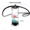 2021 Glass Wishing Bottle Pendant Handmade Resin Dry Lotus Time Drifting Bottle Luminous Pendant Necklace For Women