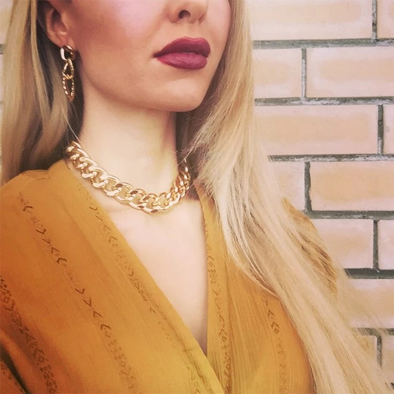 2021 Gold Color Coins Necklaces Geometric Beads Choker Pendants For Women Bijoux Gift Party Jewelry