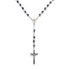 2021 Handmade Round Glass Bead Catholic Rosary Quality Bead Cross Necklace Beads Cross Religious Pendants Necklace