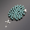 2021 Handmade Round Glass Bead Catholic Rosary Quality Bead Cross Necklace Beads Cross Religious Pendants Necklace