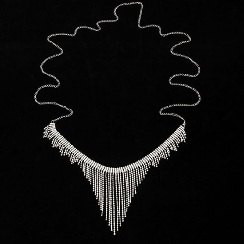 2022 Jewelry Waist Chain Crystal Rhinestone Decor Sexy Belly Chain Tassel Body Chain Accessories for Summer Beach