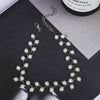 2021 Korean Wave Pearl Necklace Cute Double Chain Pendant Women Jewelry Girl Christmas Gift
