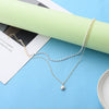2021 Korean Wave Pearl Necklace Cute Double Chain Pendant Women Jewelry Girl Christmas Gift