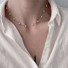 2021 Kpop Imitation Pearl Choker Necklace Cute Double Layer Chain Pendant For Women Jewelry Girl Gift