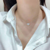 2021 Love Pendant Crystal zircon female sweet simple clavicle chain versatile personality Necklace leisure jewelry