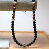 2021 Men Necklace Natural Black Stone Necklace Hombre Vintage Six Star Choker Necklace Tiger Eye Beads Necklace Gift