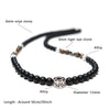 2021 Men Necklace Natural Black Stone Necklace Hombre Vintage Six Star Choker Necklace Tiger Eye Beads Necklace Gift