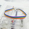 2021 Rainbow Choker Necklace LGBT Promissory Gift Woven Fabric Collar Necklace Personal Information Accessories Gift