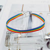 2021 Rainbow Choker Necklace LGBT Promissory Gift Woven Fabric Collar Necklace Personal Information Accessories Gift