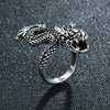 2021   Retro Leaf/Wolf/Snake/Skull Pattern Vintage Ring Anniversary Gift High Quality Punk Unisex Male Party Jewelry