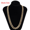 2021   Vintage Gold Color Smooth Thick Chains Necklaces For Women Boho Lock Chain Female Necklaces Men Jewelry Gifts