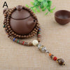 2022 Handmade Vintage Nepal Long Buddhist  Wood Beaded Pendant & Necklace Ethnic Bohemian Boho Lucky Jewelry for Women Men