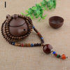 2022 Handmade Vintage Nepal Long Buddhist  Wood Beaded Pendant & Necklace Ethnic Bohemian Boho Lucky Jewelry for Women Men