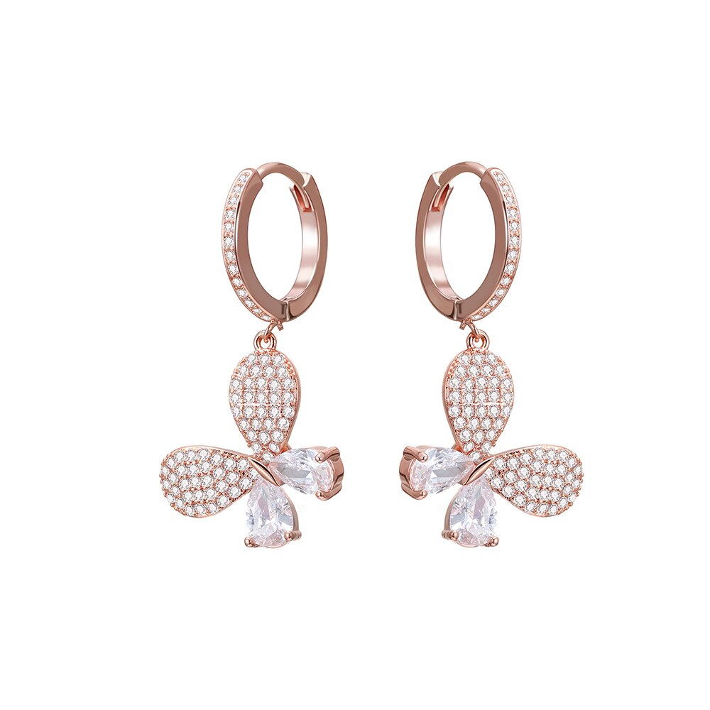 2022  Heart Hoop Earrings Gold Color Trendy Love Charm Jewelry CZ Zircon Women Jewelry Gift Accessories