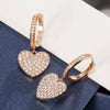 2022  Heart Hoop Earrings Gold Color Trendy Love Charm Jewelry CZ Zircon Women Jewelry Gift Accessories
