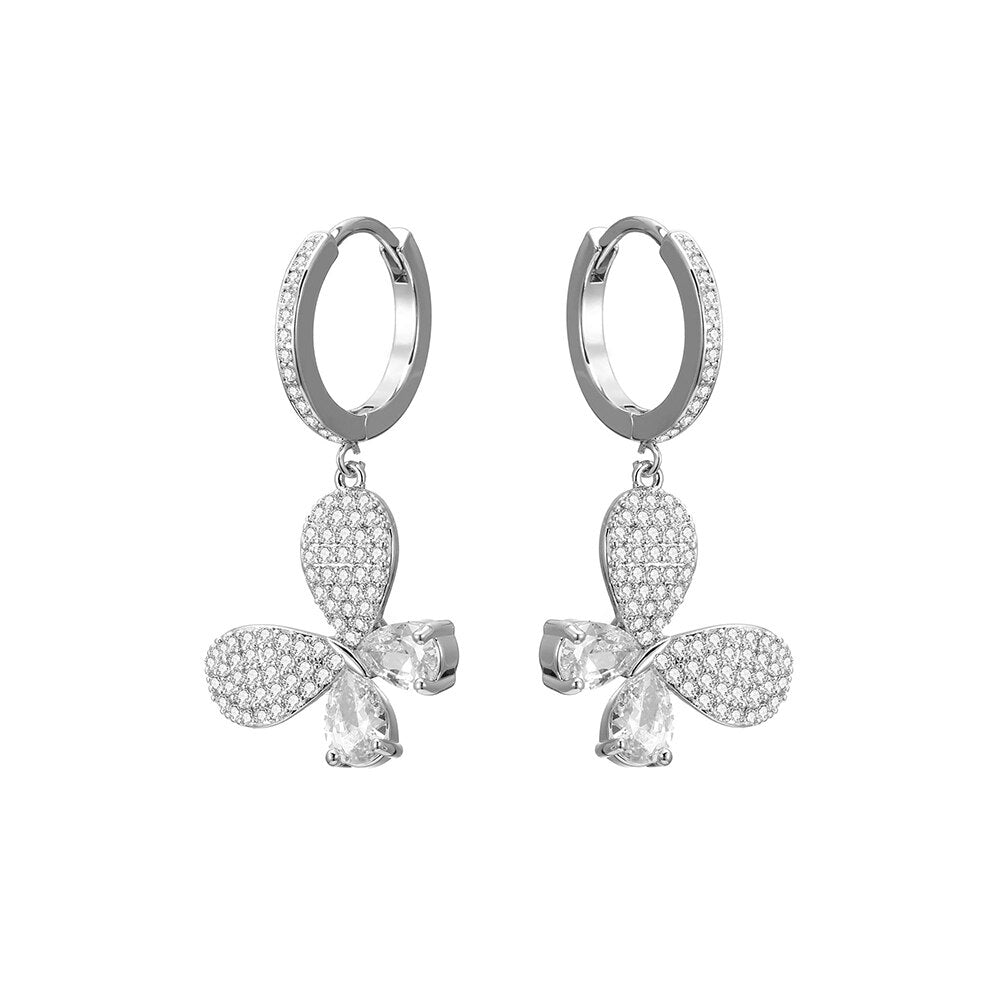 2022  Heart Hoop Earrings Gold Color Trendy Love Charm Jewelry CZ Zircon Women Jewelry Gift Accessories