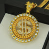 2021 Hip Hop Nightclub Exaggerated Gold Chain Dollar Sign Gold Necklace Men and Women Trend Personality Pendant