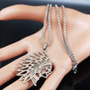 2022 Indian Elder Chain Men Necklace Silver Color Stainless Steel Necklaces &amp; Pendants Chain Jewelry ketting N3081S01
