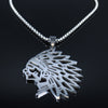 2022 Indian Elder Chain Men Necklace Silver Color Stainless Steel Necklaces &amp; Pendants Chain Jewelry ketting N3081S01