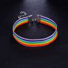 2021  Ins Woven Rainbow Bracelets for Women Men  LGBT Gay Lesbians Bisexuals Braided Bracelets on Hand Jewelry Gift