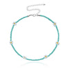 2021  Korea Lovely Daisy Flowers Colorful Beaded Boho Statement Short Choker Necklace for Women Vacation Jewelry