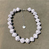 2021 Kpop Harajuku Retro Simple Lucky Dice Beaded Necklace For Men Women Egirl Hip Hop Party Street Jewelry Neck Decoration