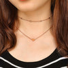 2021 Lovely Style 2 layers Love Heart Adjustable Necklace Multilayer Chain Choker Necklace For Gift 2 Pcs/Set