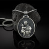 2022 Man necklace Catholic Saint Anthony Men's Pendant Christian Medal Necklace Retro Amulet Jewelry